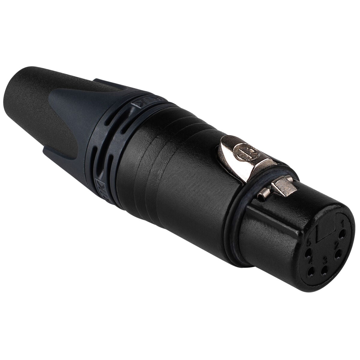 Neutrik NC5FXX-B 5-Pin XLR Female Cable Connector Black Metal Housing ...